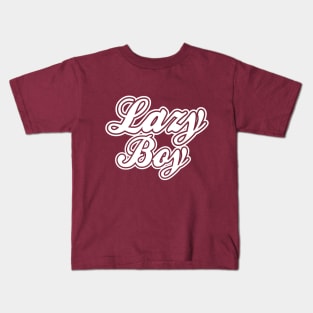 Lazy Boy White Kids T-Shirt